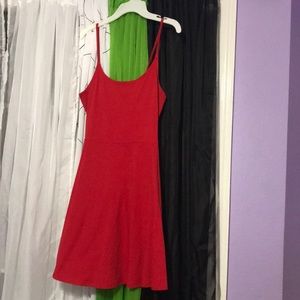Red skater dress